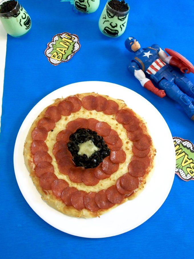 Captain America pizza